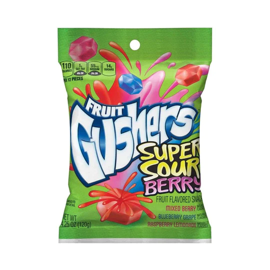 FRUIT GUSHERS Super Sour Berry - 120g