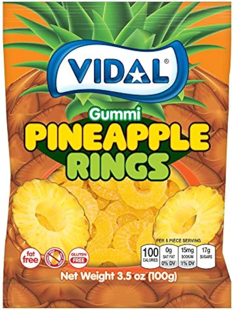 VIDAL Pineapple Rings - 100g